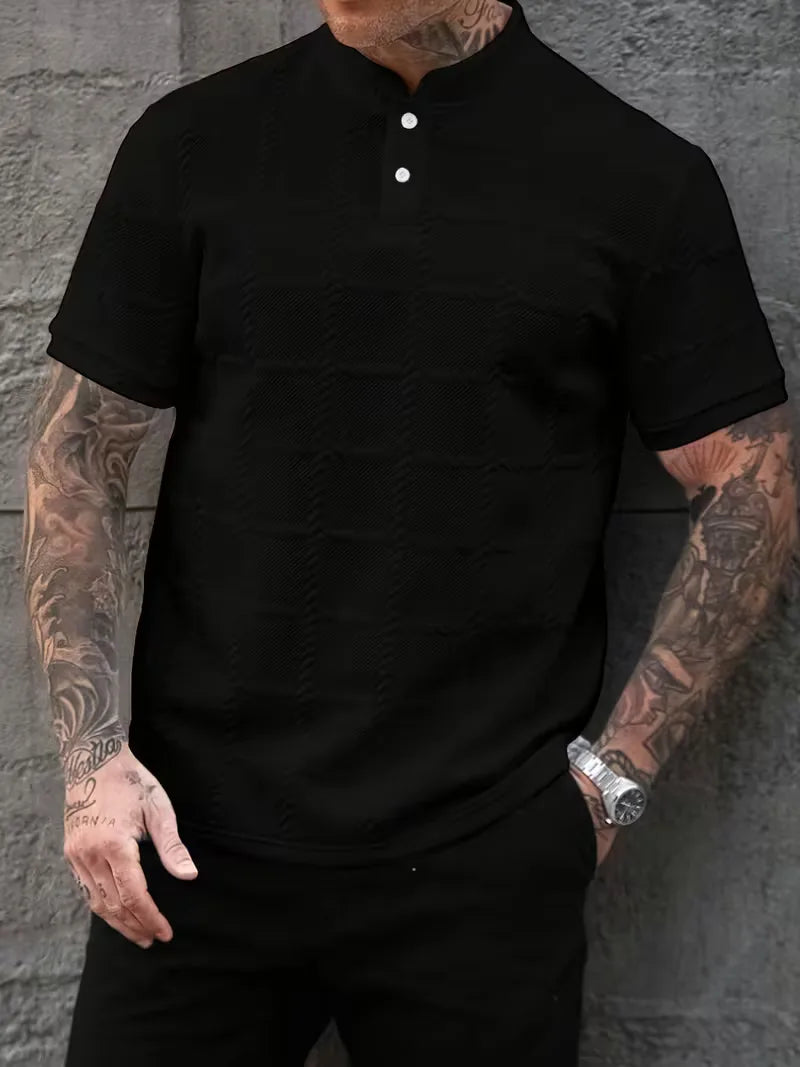 T-shirt à manches courtes avec col montant