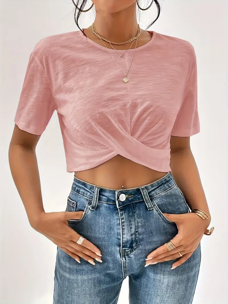 T-shirt with twist detail