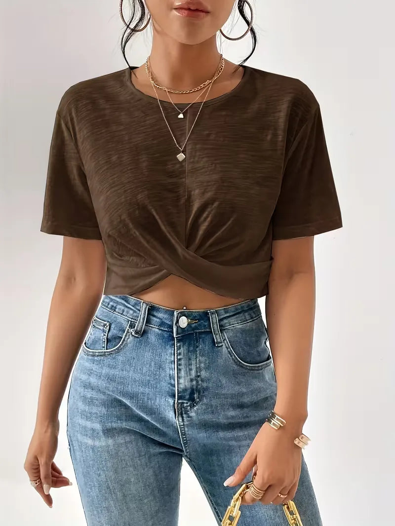 T-shirt with twist detail