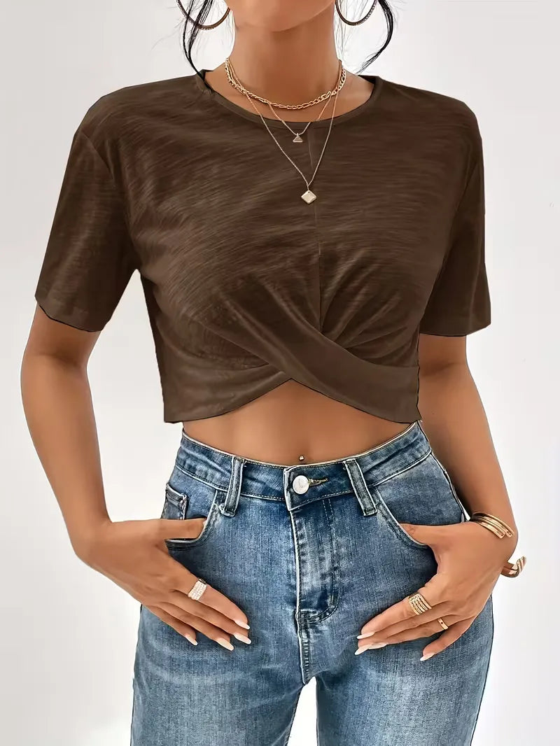 T-shirt with twist detail