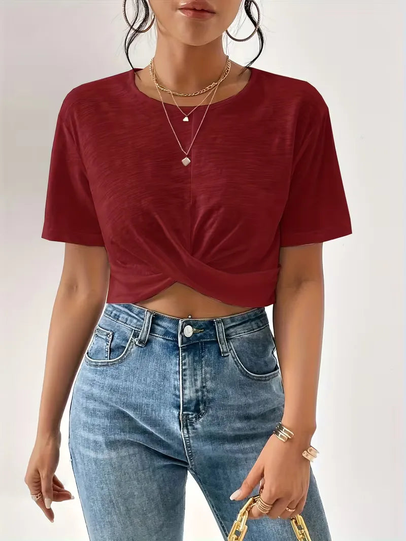 T-shirt with twist detail