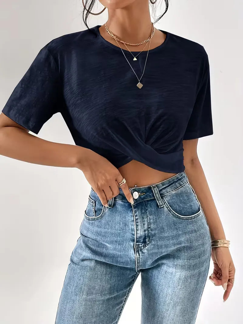 T-shirt with twist detail