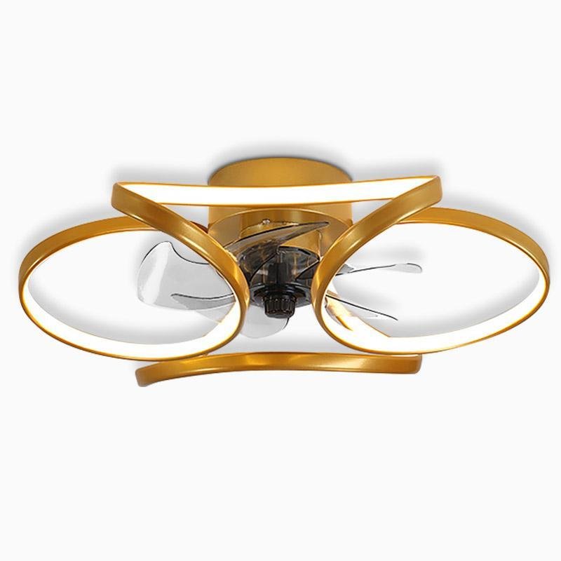 Modern LED Ceiling Fan with Flowers – Stylish and Functional