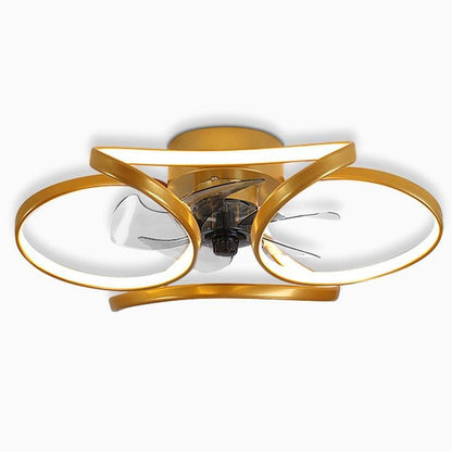 Modern LED Ceiling Fan with Flowers – Stylish and Functional