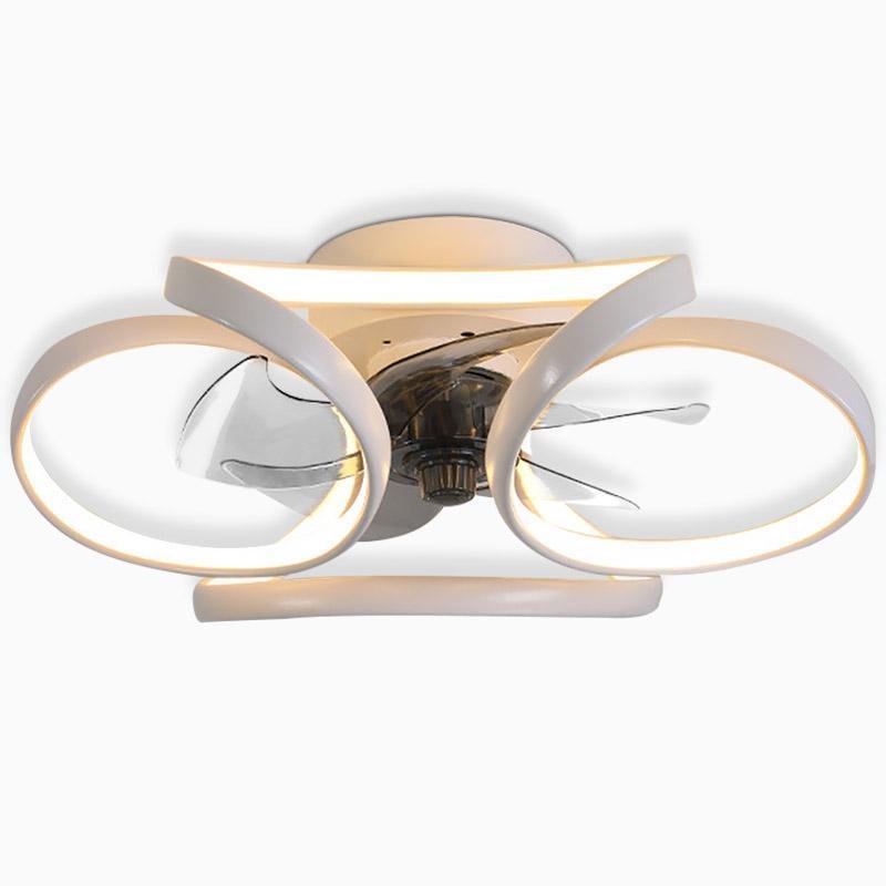 Modern LED Ceiling Fan with Flowers – Stylish and Functional