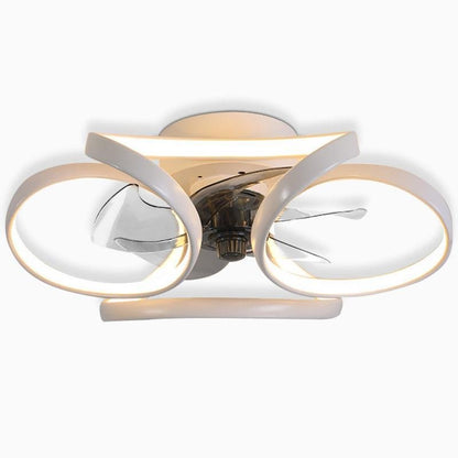 Modern LED Ceiling Fan with Flowers – Stylish and Functional