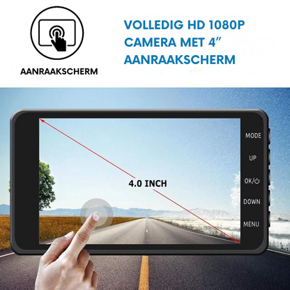 Dashcam wireless con telecamera anteriore e posteriore e visione notturna