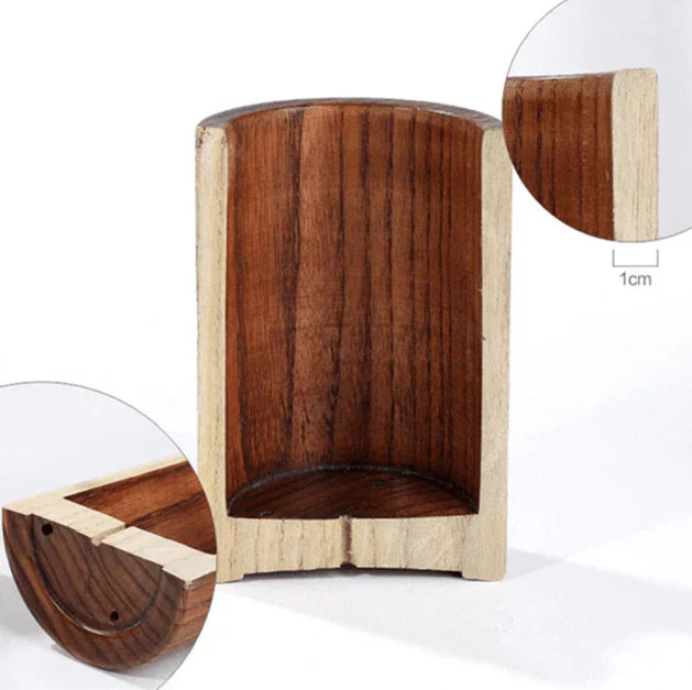 Teak Wooden Kitchen Utensil Holder - Stylish - Durable - Functional