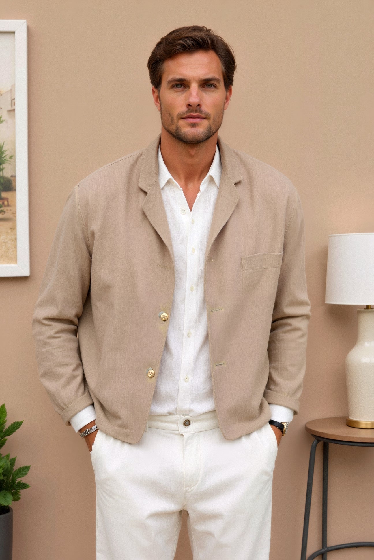 Teun | Casual versatile suit jacket with lapel collar