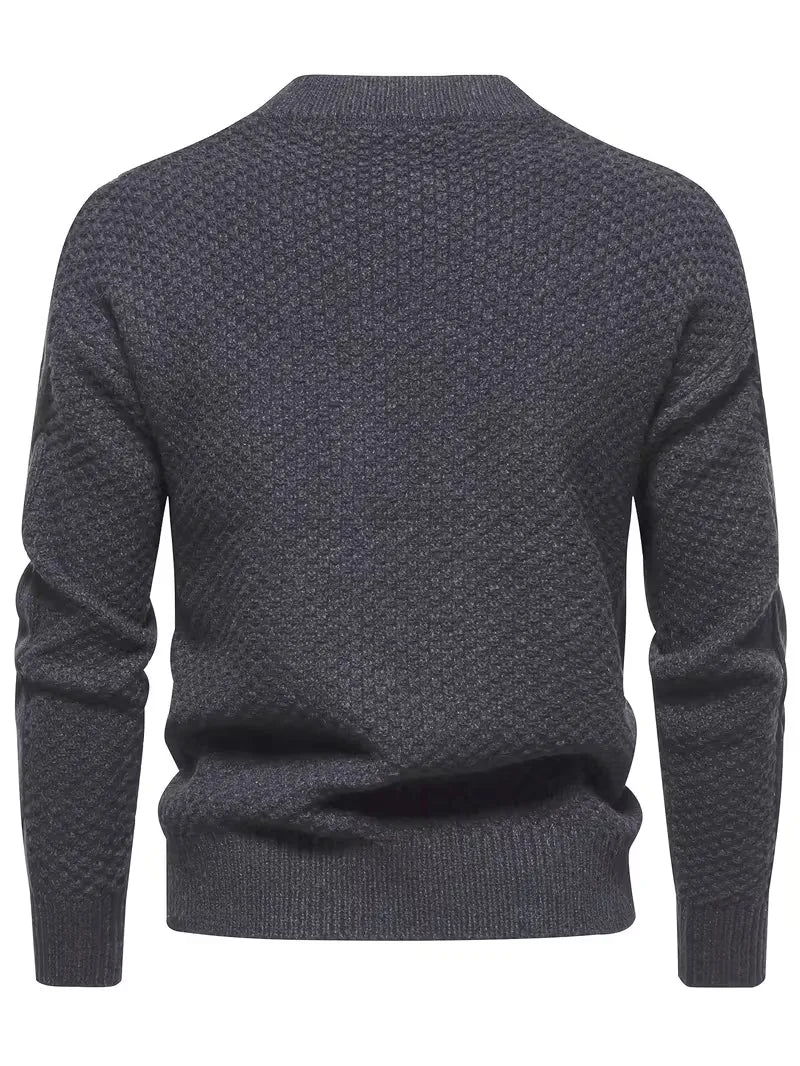 Thick Knitted Jumper with Jacquard Pattern