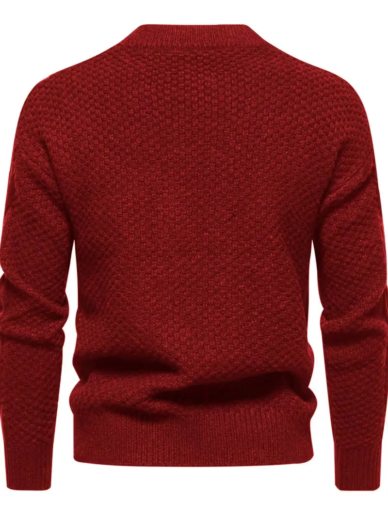 Thick Knitted Jumper with Jacquard Pattern