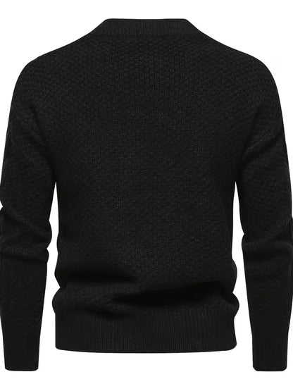 Thick Knitted Jumper with Jacquard Pattern