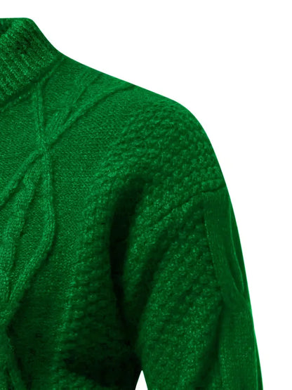 Thick Knitted Jumper with Jacquard Pattern