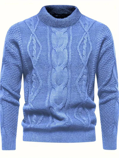 Thick Knitted Jumper with Jacquard Pattern