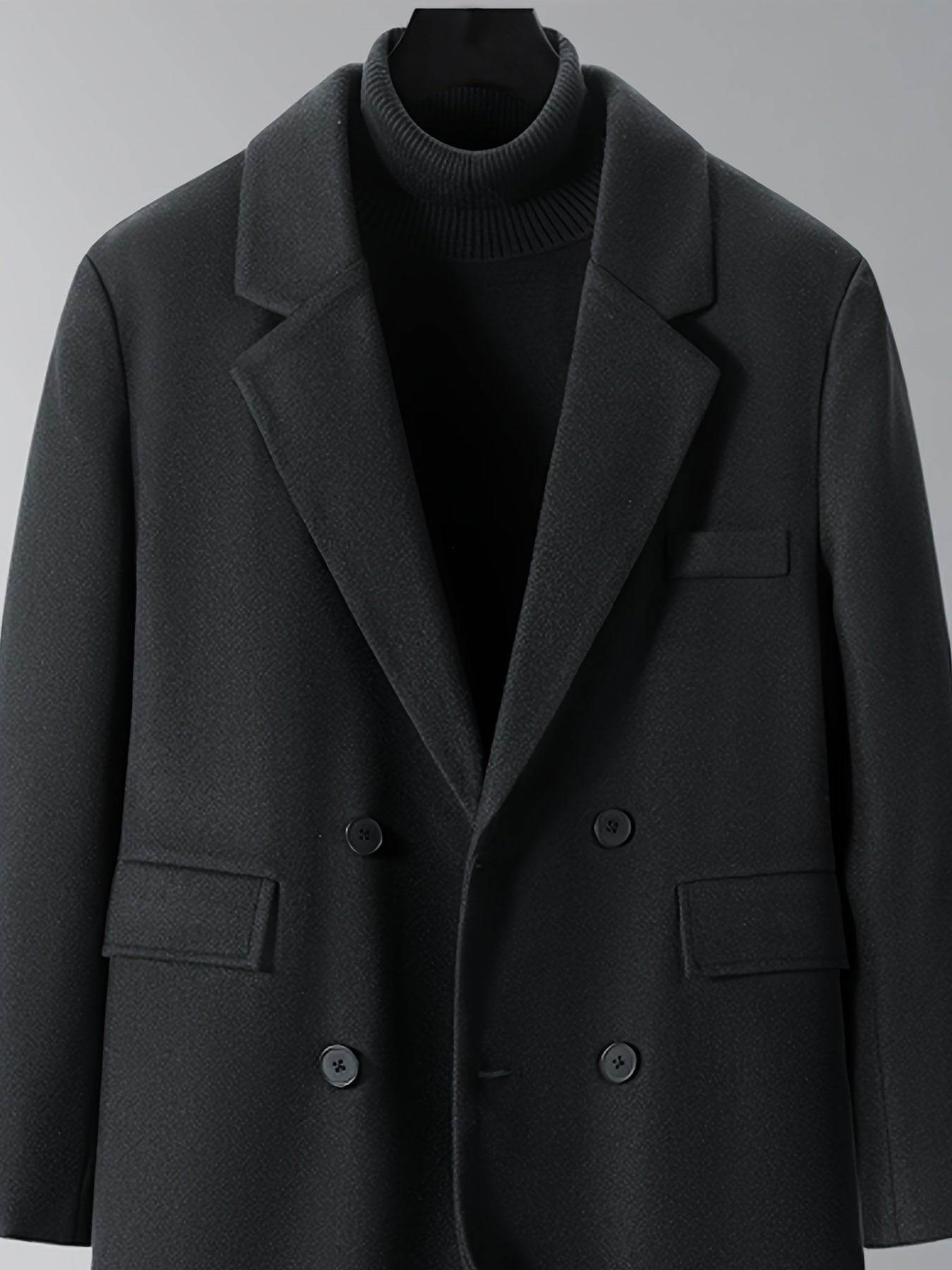 Thijs | Warm Men's Double Winter Coat with Pockets