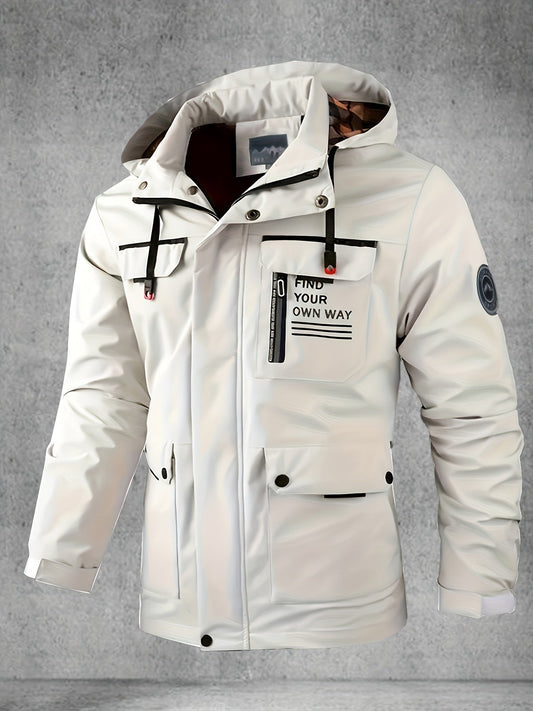 Thijs | Waterproof & windproof men's softshell jacket with hood and multiple pockets