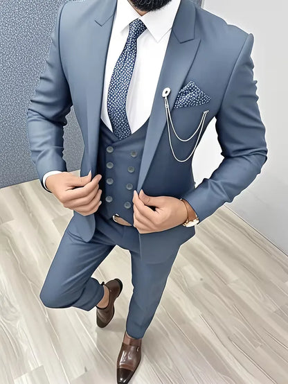 Three-Piece Slim Fit Suit