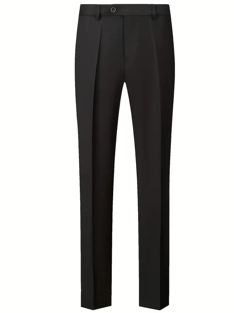 Three-piece men's suit with slim fit and glossy finish