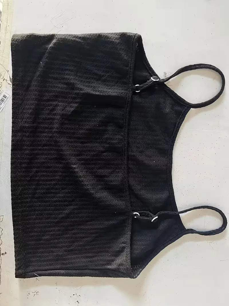 Three-piece set with waffle texture