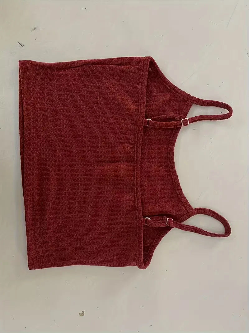 Three-piece set with waffle texture