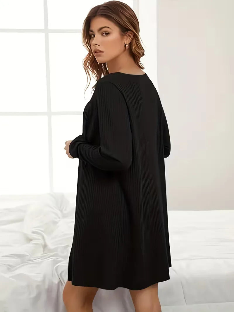 Three-piece set with waffle texture