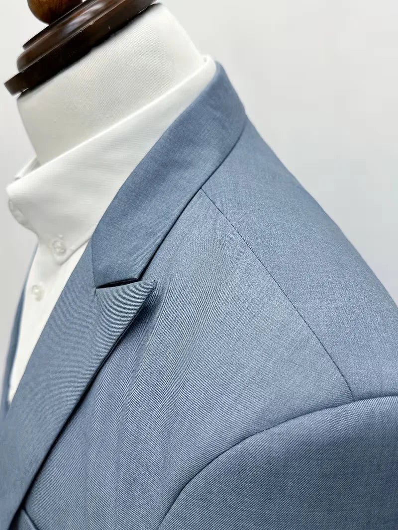 Three-piece slim fit suit