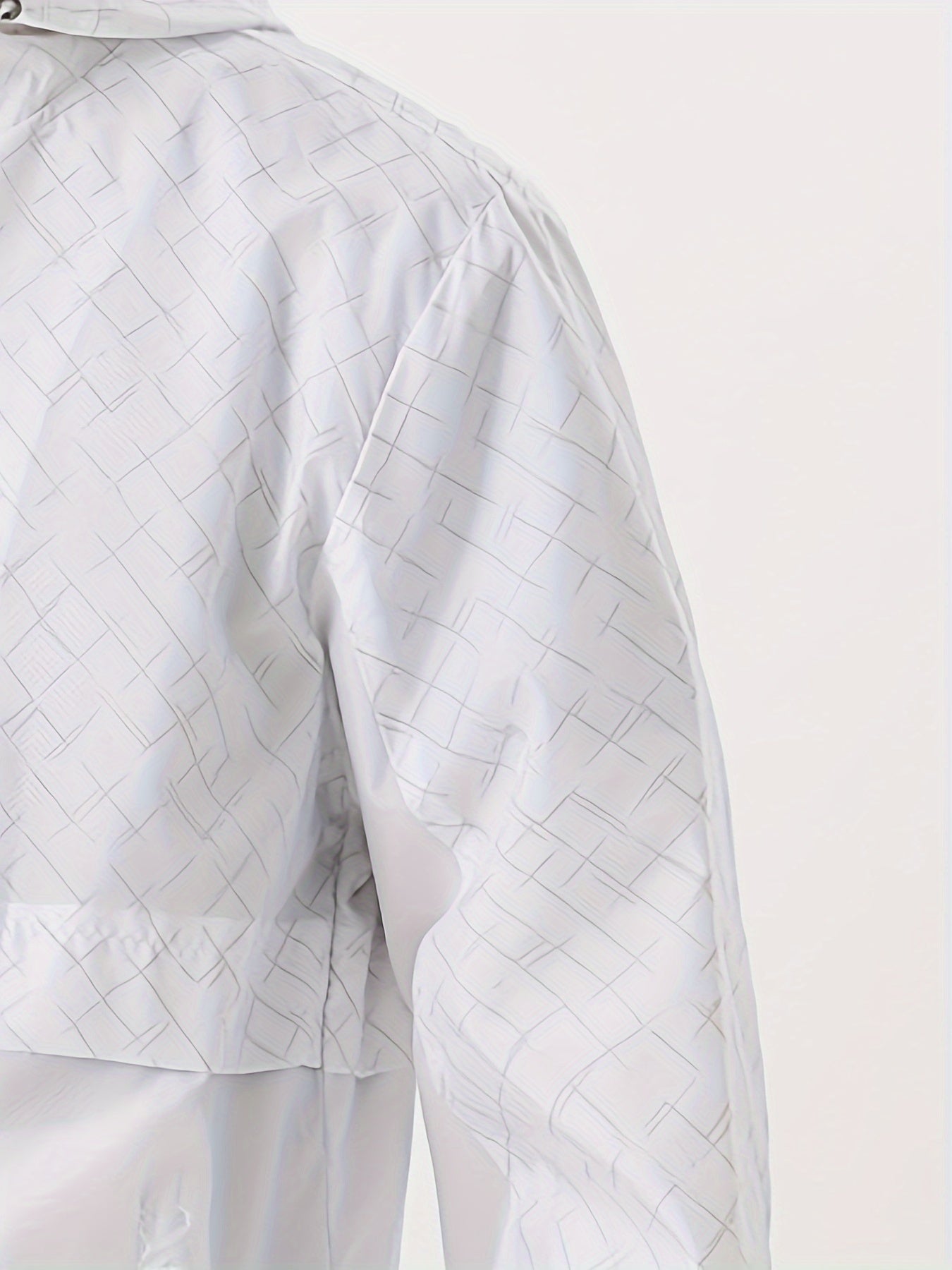 Tim | Lightweight men's windbreaker with check pattern and hood