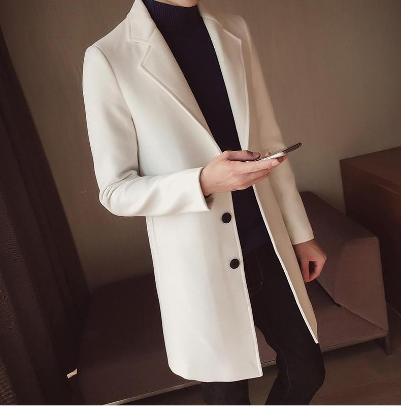 Tim | Long Wool Overcoat for Men