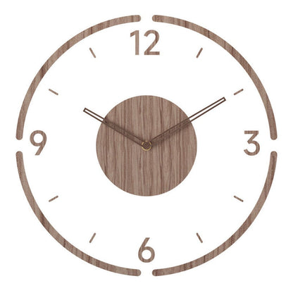 Silent Wooden Wall Clock with Minimalist Design