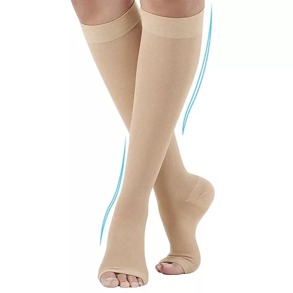 ComfortFit-compressiekousen voor diabetici – open teen voor extra vrijheid