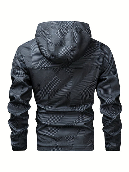 Tom | Colour Block Hooded Zip-Up Jacket for Men