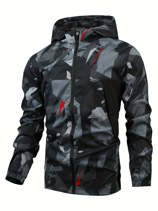 Tom | Colour Block Hooded Zip-Up Jacket for Men