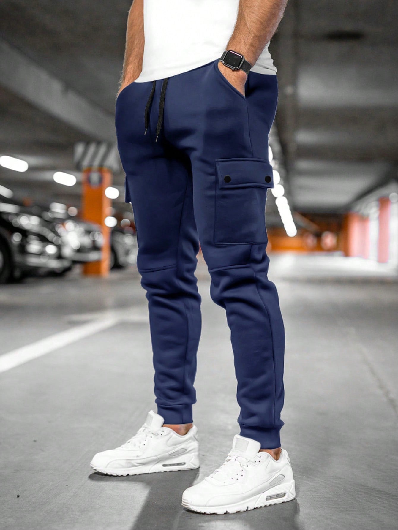 Tom | Men's Jogging Trousers with Turn-Up Pocket