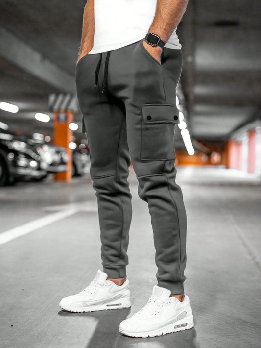 Tom | Men's Jogging Trousers with Turn-Up Pocket