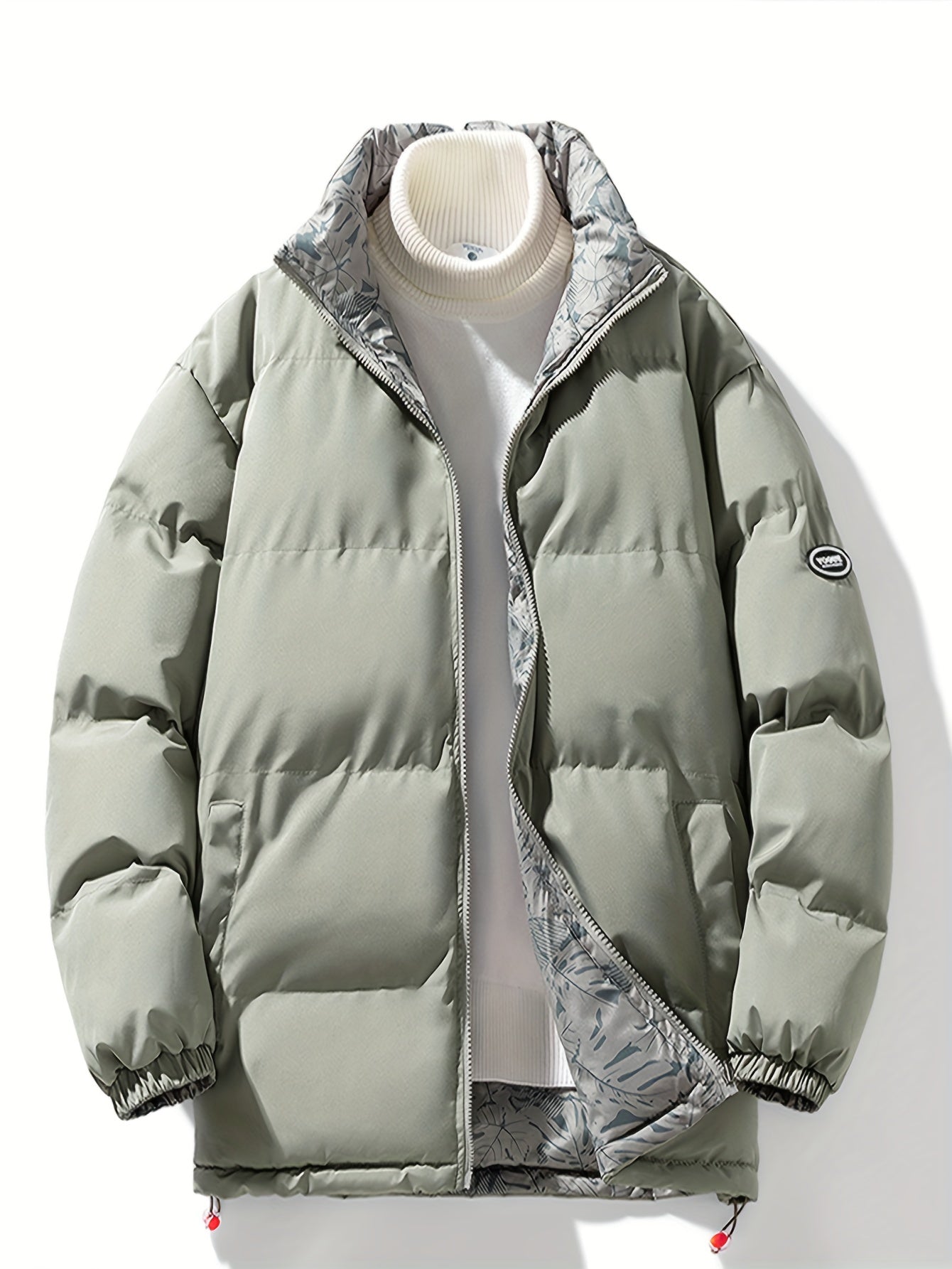 Tom | Reversible Thick Jacket with Stand-Up Collar and Long Sleeves