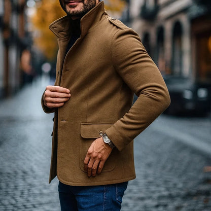 Tommy | Slim fit jacket with stand-up collar and button closure