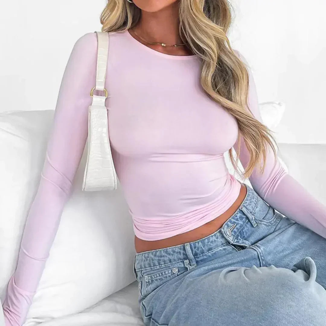 Basic Top with Long Sleeves for Women