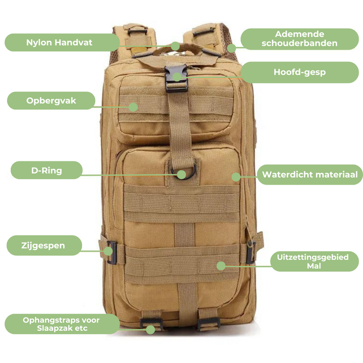 Wasserdichter Rucksack mit viel Stauraum