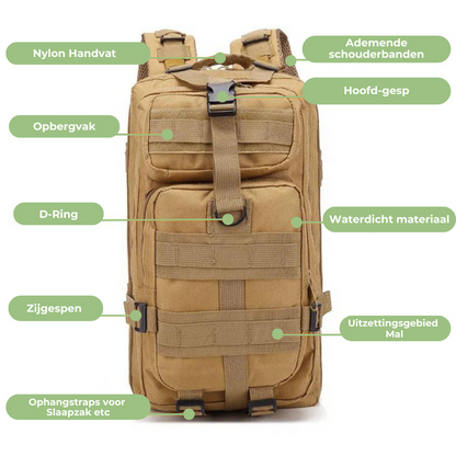 Wasserdichter Rucksack mit viel Stauraum