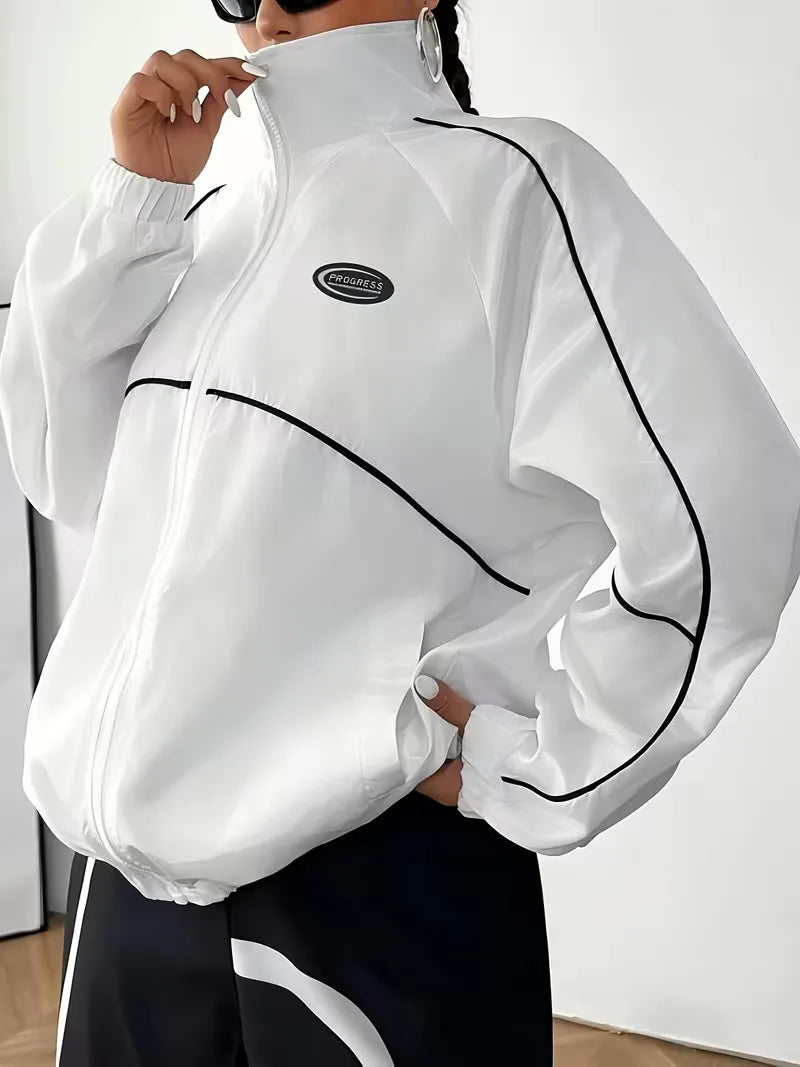 Track jacket with contrast design
