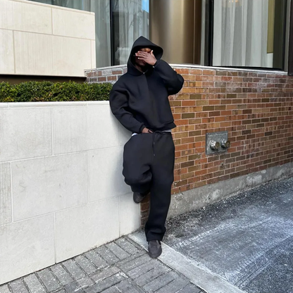 Survêtement avec sweat à capuche et pantalon coupe ample