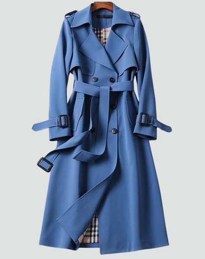 Waterdichte lange trenchcoat met ceintuur voor dames