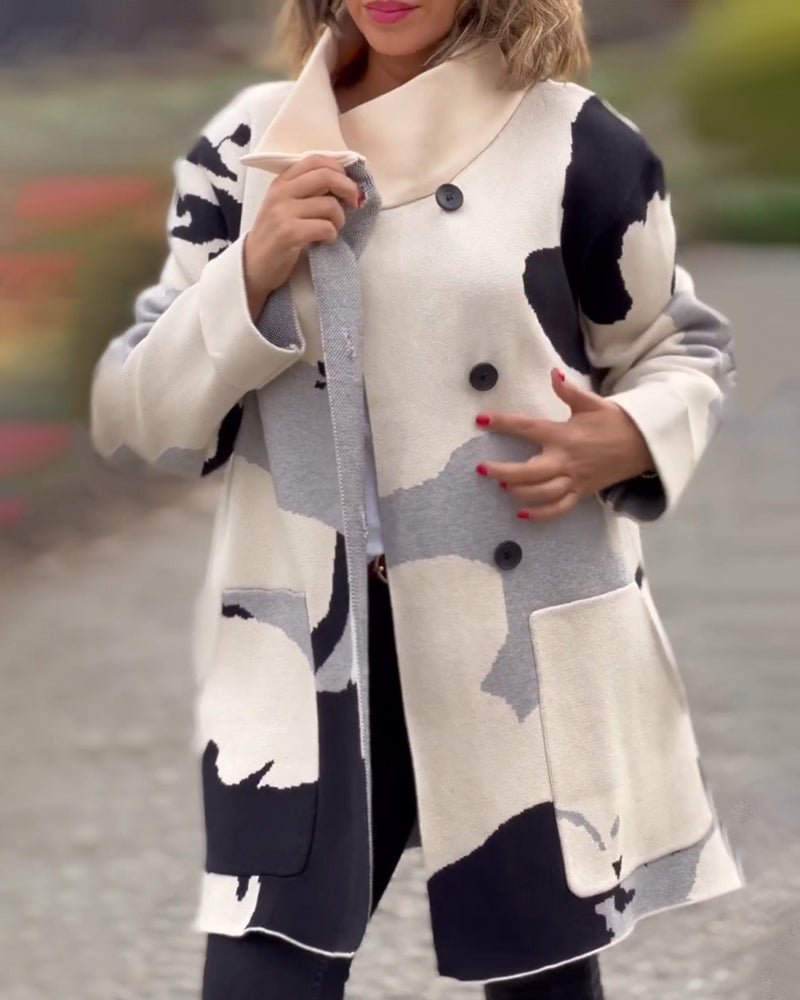 Trendy Jacket with Long Sleeves and Print