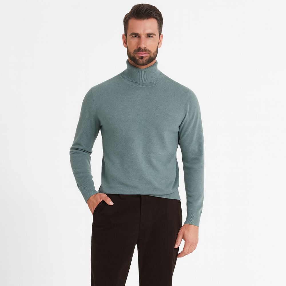 Pull à col roulé haut et manches longues
