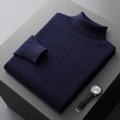 Pull à col roulé haut et manches longues