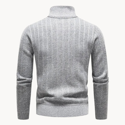 Hugo | Jumper with Quarter Zip and Stand-Up Collar