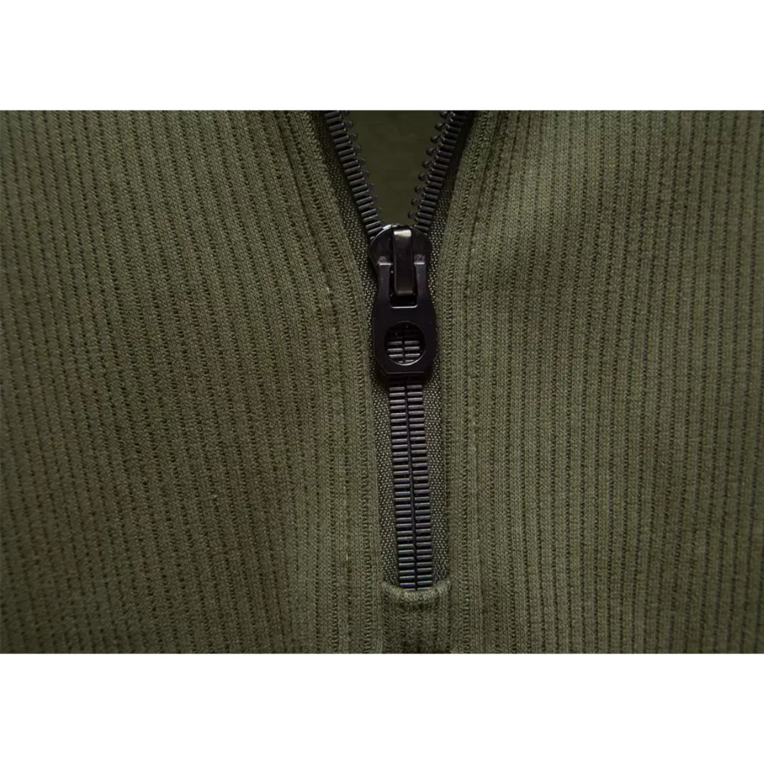 Hugo | Jumper with Quarter Zip and Stand-Up Collar