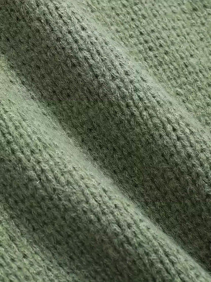 Pull côtelé à col rond
