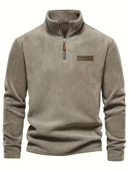 Pull à col montant avec demi-fermeture éclair