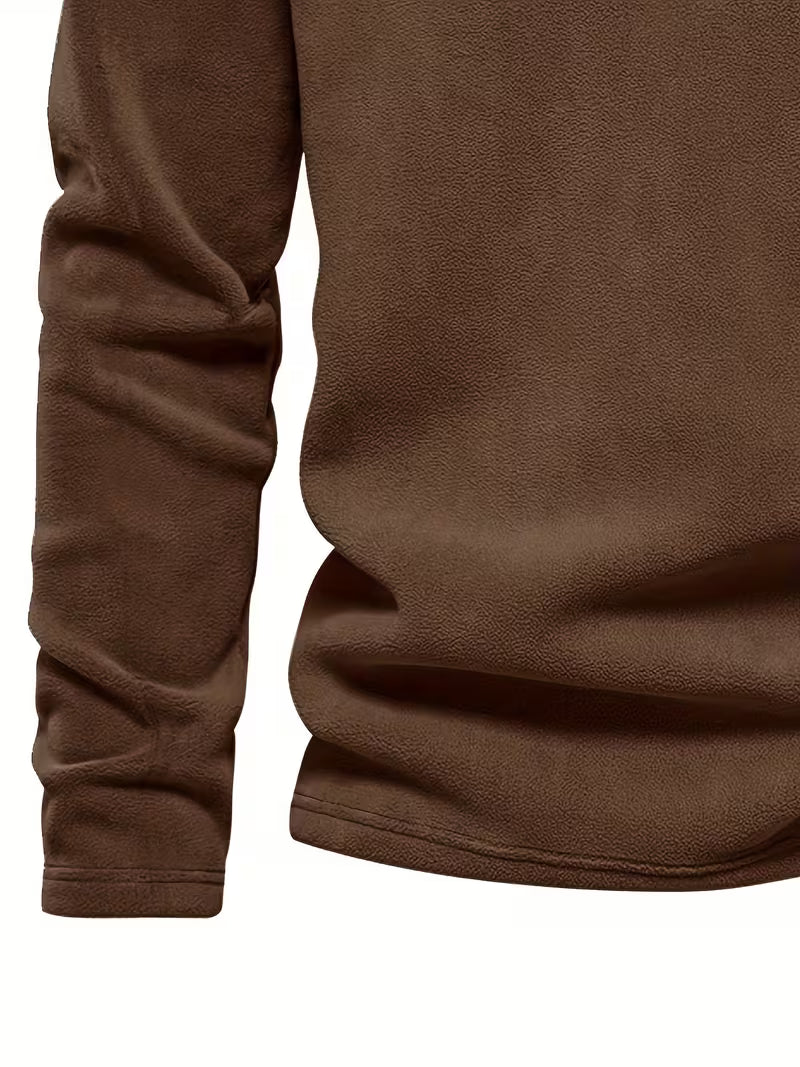 Pull à col montant avec demi-fermeture éclair